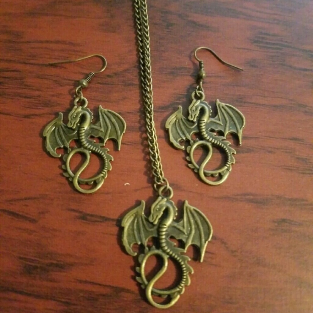 earrings and necklaces